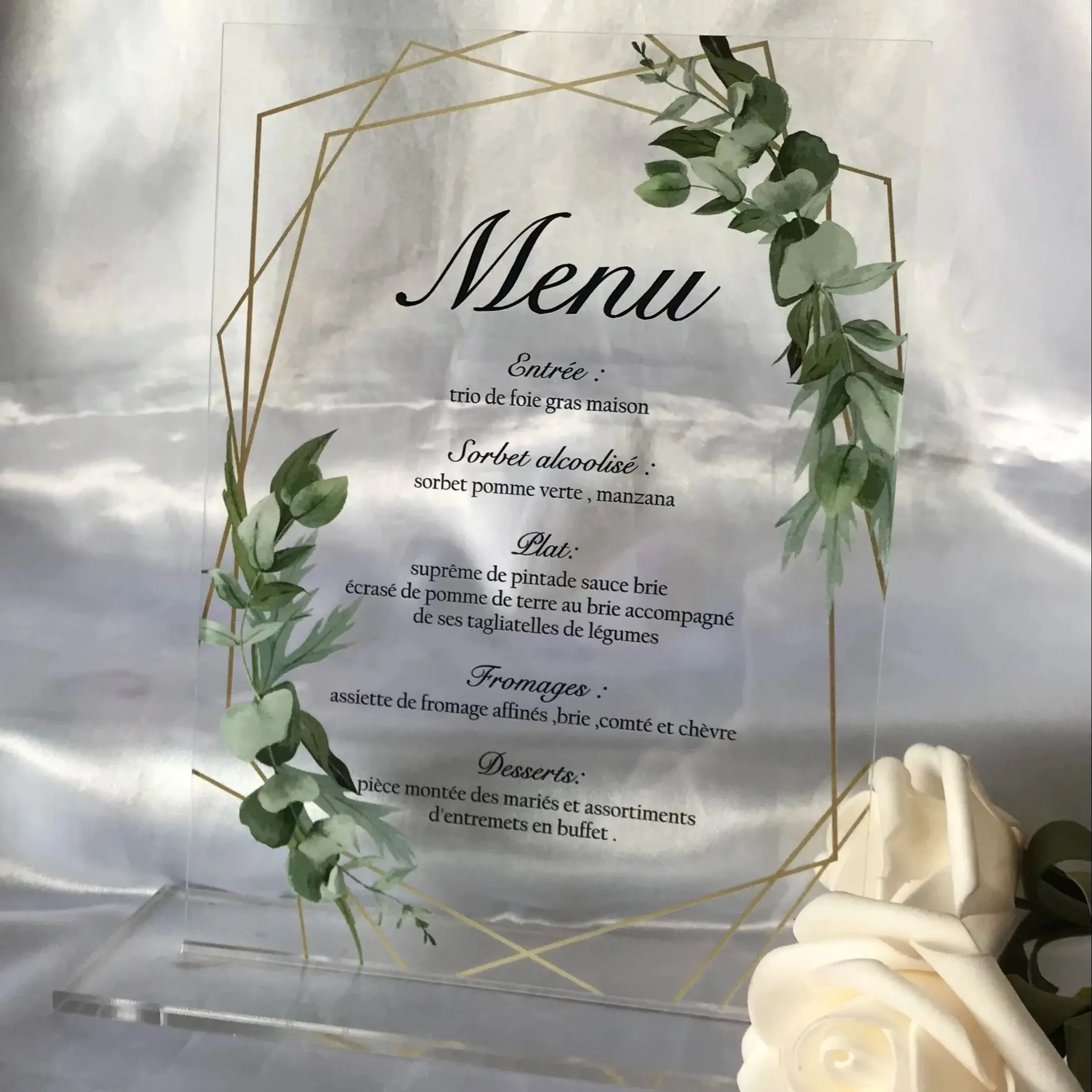 Customized Acrylic Wedding Menu,Clear Wedding Invitation,Transparent Tea-Party Dinner Menu Party Decoration 10Pcs
Customized Acrylic Wedding Menu,Clear Wedding Invitation,Transparent Tea-Party Dinner Menu Party Decoration 10Pcs