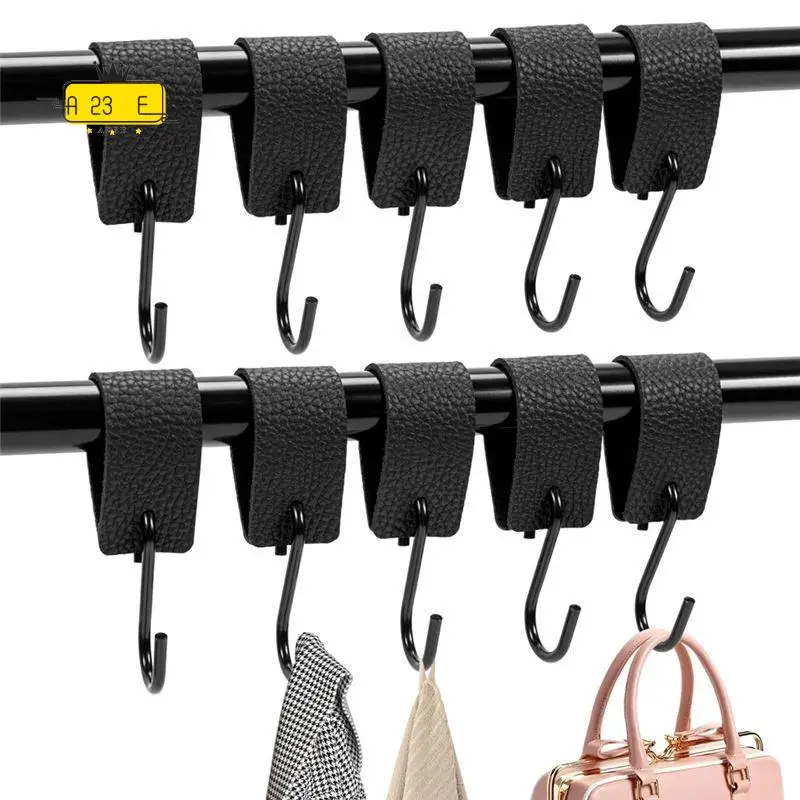 A23E-S Hooks, Pack Of 10 S Hooks With Leather Loop,Hooks For Clothes Rail, Window Hooks For Hanging, Coat Hooks,For Home
A23E-S Hooks, Pack Of 10 S Hooks With Leather Loop,Hooks For Clothes Rail, Window Hooks For Hanging, Coat Hooks,For Home