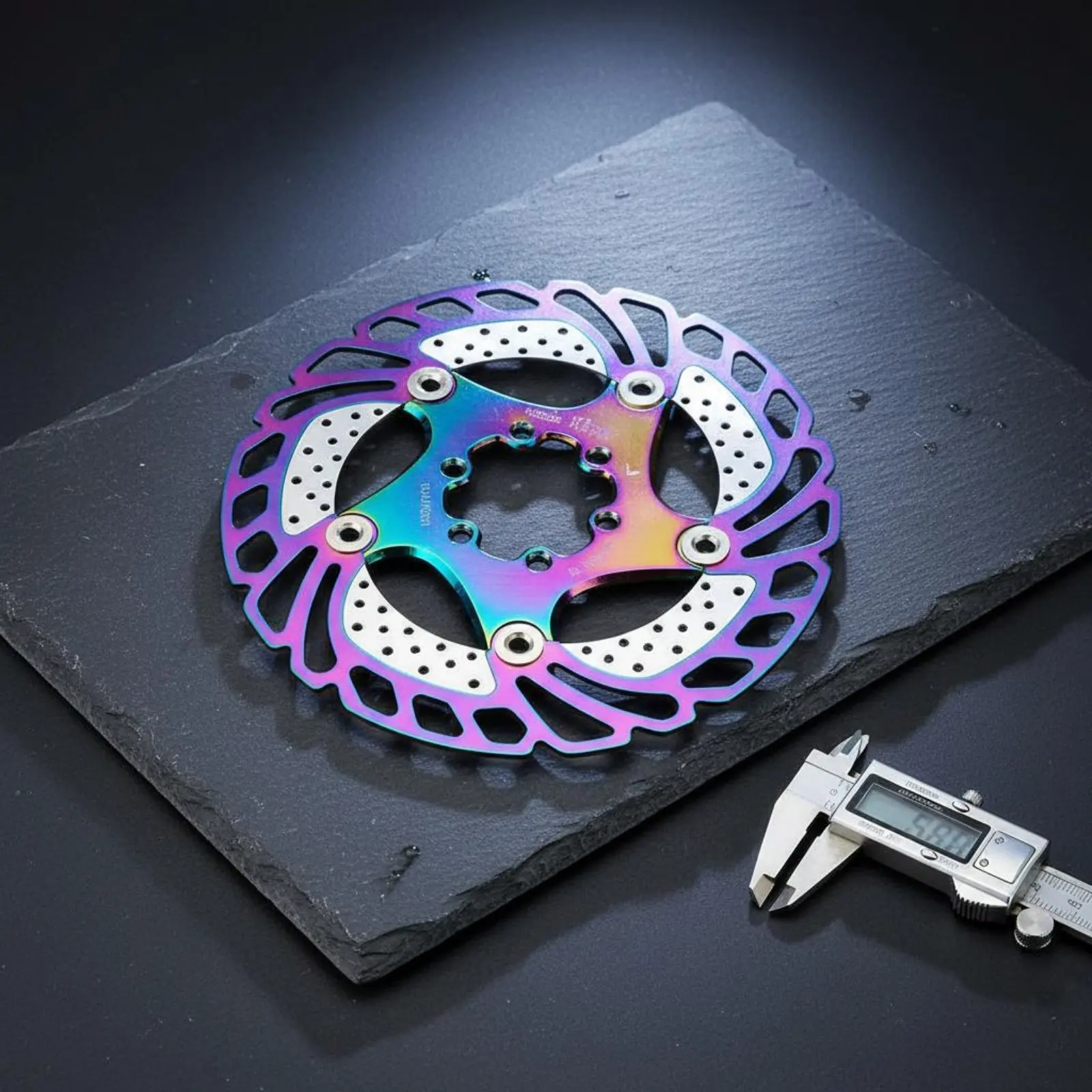Mountain Bike Disc Rotor Heat Dissipation Mountain Bike Rotor Ventilated Design Rainbow Finish
Mountain Bike Disc Rotor Heat Dissipation Mountain Bike Rotor Ventilated Design Rainbow Finish