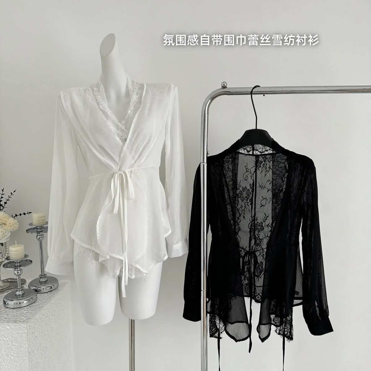 Women's Sexy Lace V Neck Fake Two Pieces Chiffon Shirt Lady Summer Streetwear Solid Color Long Sleeve Lace Up Blouse Top
Women's Sexy Lace V Neck Fake Two Pieces Chiffon Shirt Lady Summer Streetwear Solid Color Long Sleeve Lace Up Blouse Top