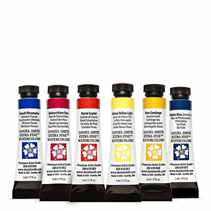 285610005 Extra Fine Essentials Introductory Watercolor, 6 Tubes, 5ml, Blue/Transparent/Yellow, 0.17 Fl Oz Pack of 6
285610005 Extra Fine Essentials Introductory Watercolor, 6 Tubes, 5ml, Blue/Transparent/Yellow, 0.17 Fl Oz Pack of 6