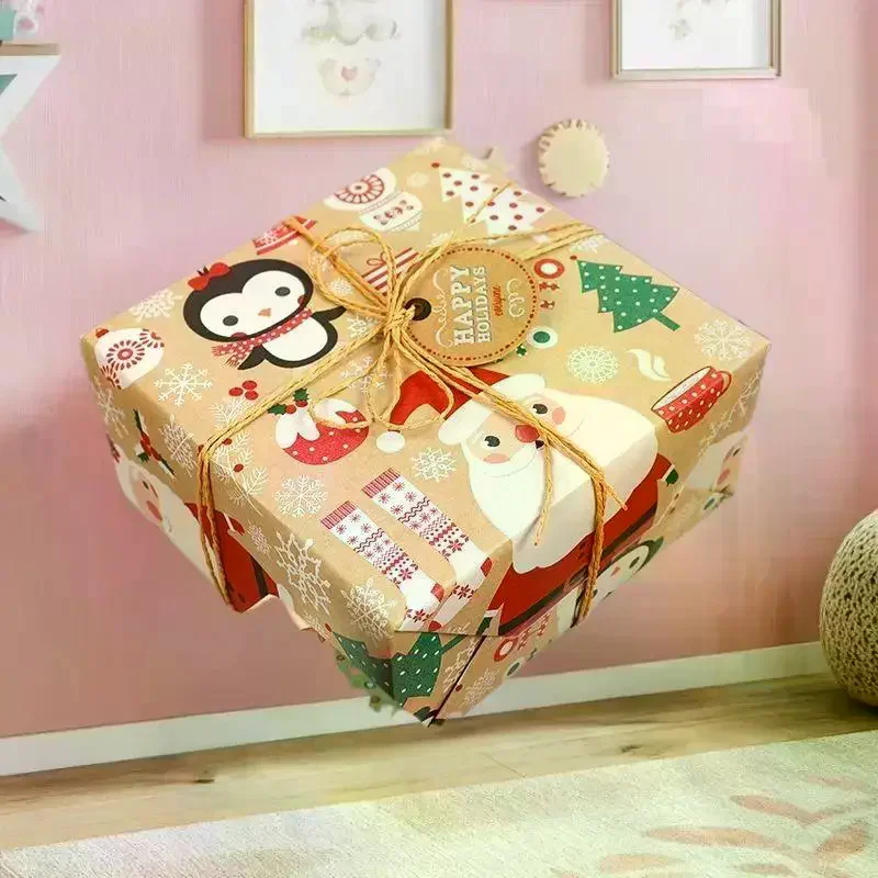 Festive Kraft Paper with Unique Tree and Snowflake Patterns, Perfect for Christmas Present Wrapping
Festive Kraft Paper with Unique Tree and Snowflake Patterns, Perfect for Christmas Present Wrapping