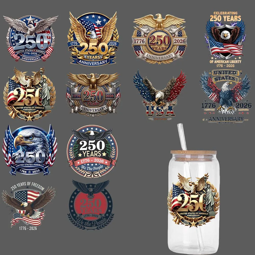 12pcs bundle 250th Anniversary Great Again UV Sticker Party DIY Decals 3D transfers uvdtf tumbler stickers 16oz uv dtf cup wraps
12pcs bundle 250th Anniversary Great Again UV Sticker Party DIY Decals 3D transfers uvdtf tumbler stickers 16oz uv dtf cup wraps