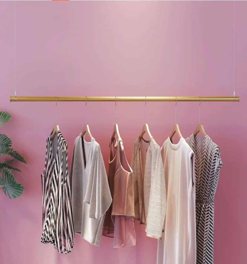 Luxury Affordable Floor Standing Women's Clothing Display Rack Simple Side Hanging Rack for Fashion Retail Stores
Luxury Affordable Floor Standing Women's Clothing Display Rack Simple Side Hanging Rack for Fashion Retail Stores