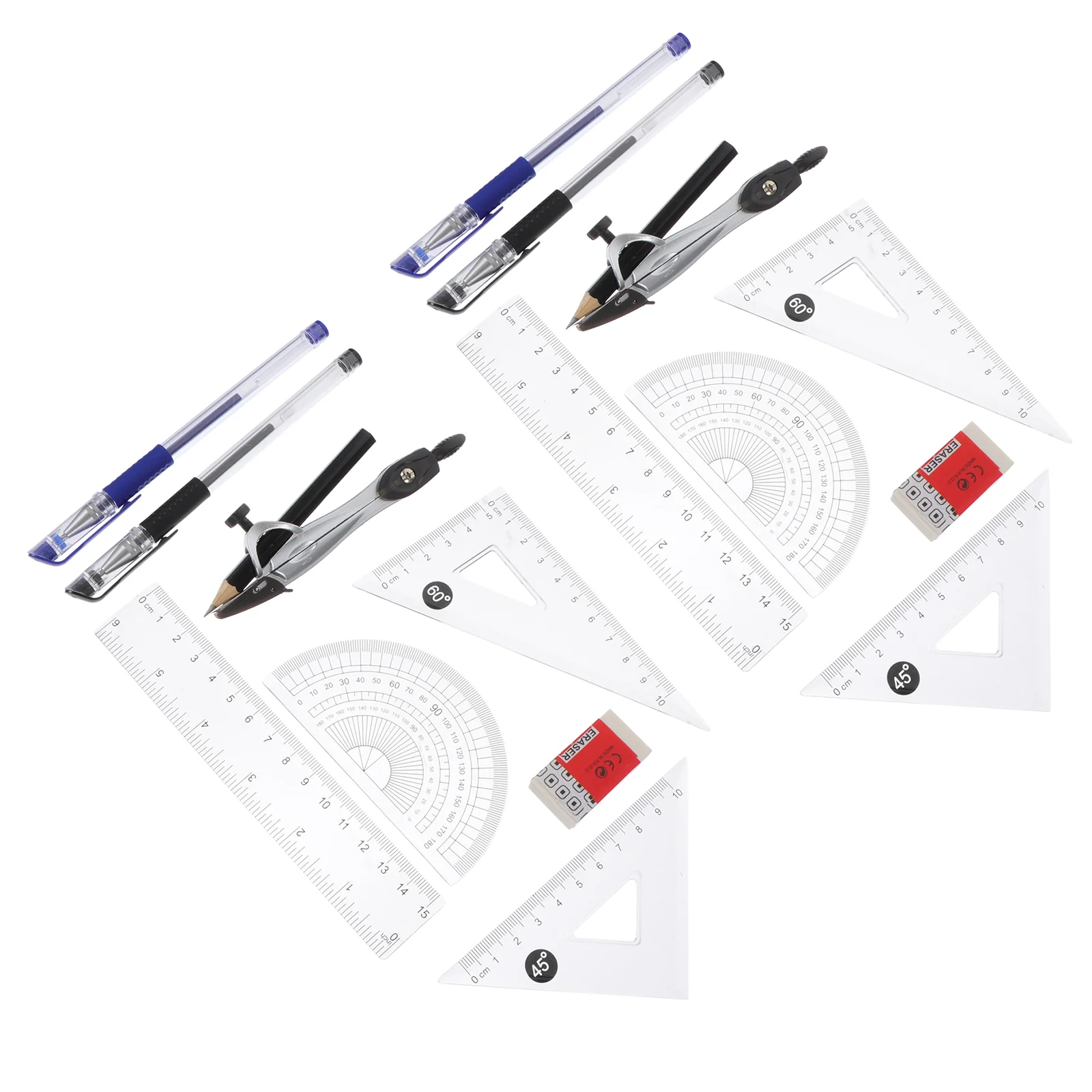 2 Sets Compass Ruler Drawing School Supplies Professional Drafting Kit Rulers Suite
2 Sets Compass Ruler Drawing School Supplies Professional Drafting Kit Rulers Suite