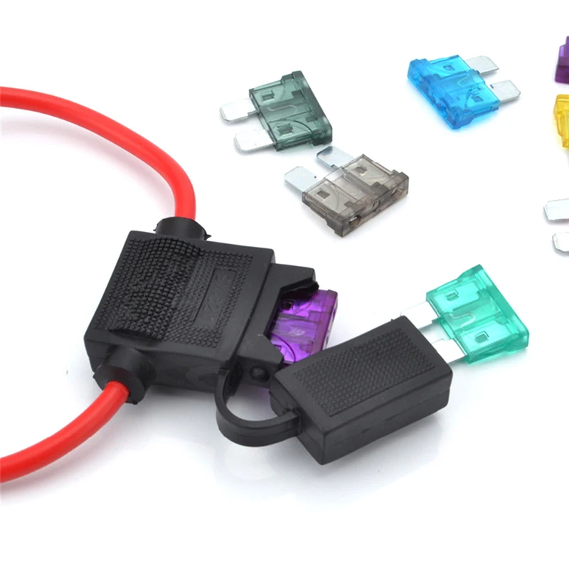 Car Splash Proof In-line Standard Blade Fuse Holder Box 5/10/15/20/25/30A Fuses
Car Splash Proof In-line Standard Blade Fuse Holder Box 5/10/15/20/25/30A Fuses