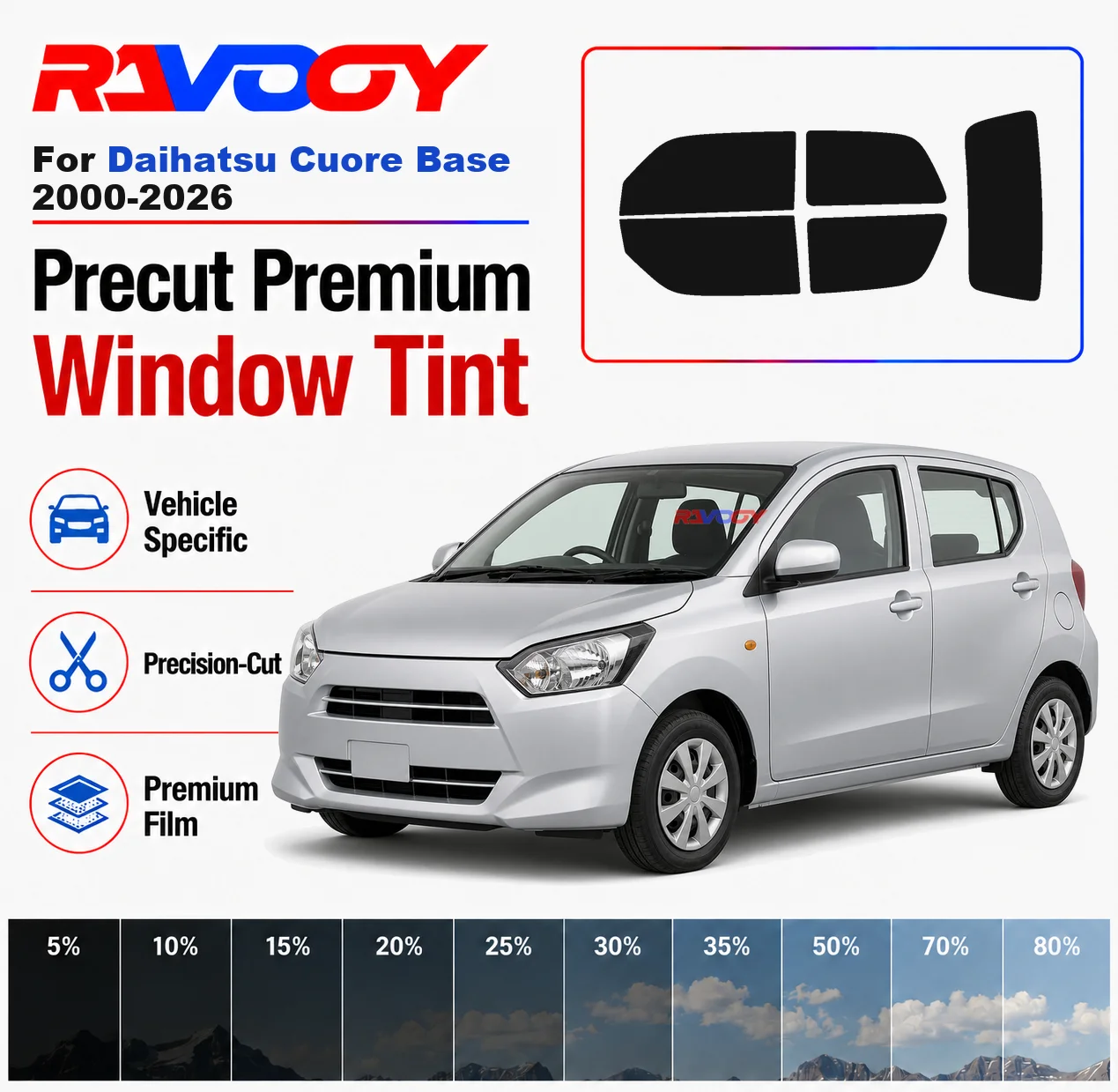 Premium Precut Window Tint Kit Front Rear Windows Rear Windshield For Daihatsu Cuore Base 2000-2026 Car Solar Nano Ceramic Film
Premium Precut Window Tint Kit Front Rear Windows Rear Windshield For Daihatsu Cuore Base 2000-2026 Car Solar Nano Ceramic Film