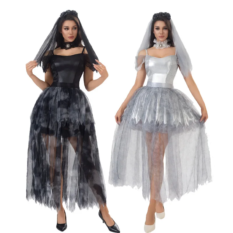 Halloween New Gothic Style Terror Ghost Bride Cosplay Dress Performance Costume Women's Traditional Ethnic Stage Clothes
Halloween New Gothic Style Terror Ghost Bride Cosplay Dress Performance Costume Women's Traditional Ethnic Stage Clothes