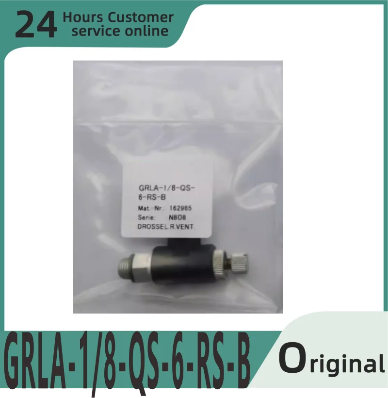 New original one-way throttle valve GRLA-1/8-QS-6-R-B 162965 GRLA-1/8-QS-8-R-B 162966
New original one-way throttle valve GRLA-1/8-QS-6-R-B 162965 GRLA-1/8-QS-8-R-B 162966