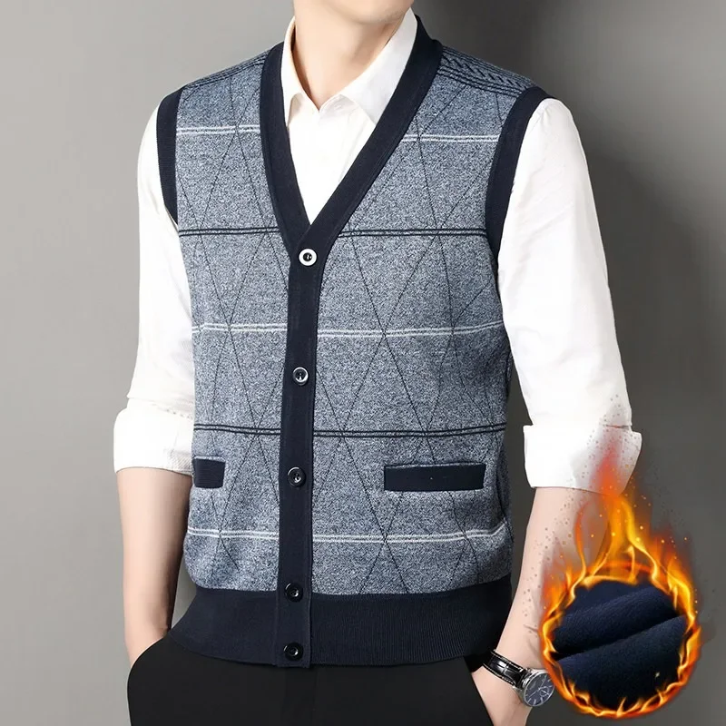 Cardigan Sweater Vest Men's Autumn and Winter Warm and Slim Fit Knitted Vest Mens Sweater
Cardigan Sweater Vest Men's Autumn and Winter Warm and Slim Fit Knitted Vest Mens Sweater