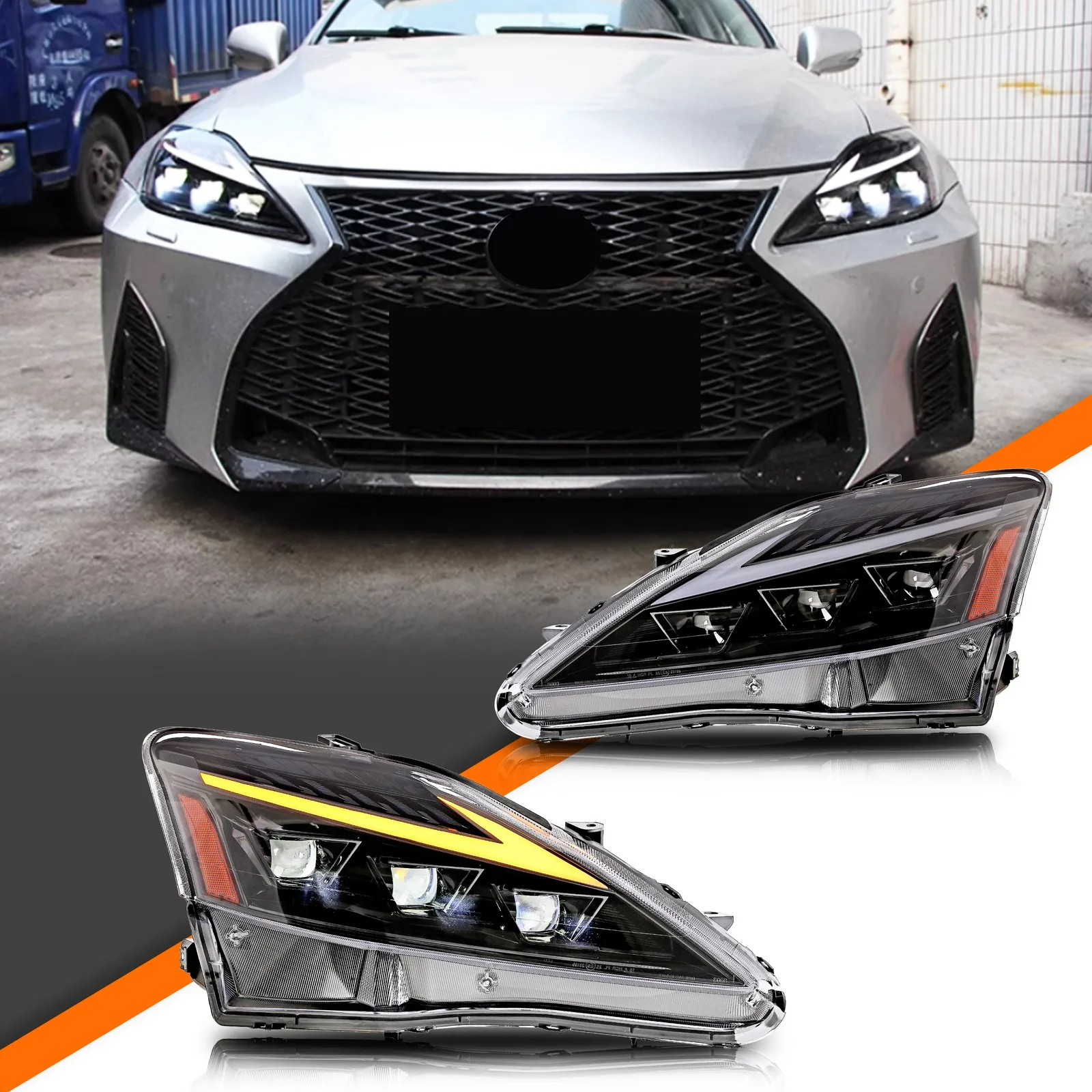 LED Headlights for Lexus IS250 IS350 ISF IS ii 2006-2013 DRL Triple Projectors Sequential Turn Signal Front Lamps Assembly
LED Headlights for Lexus IS250 IS350 ISF IS ii 2006-2013 DRL Triple Projectors Sequential Turn Signal Front Lamps Assembly