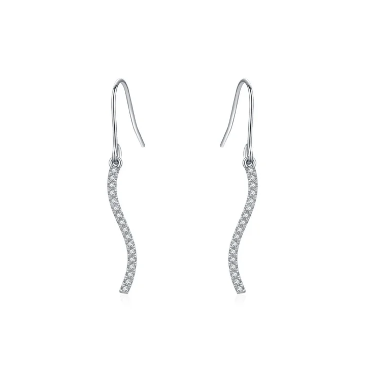 Trendy Wedding Anniversary Party S925 Sterling Silver Snake-Shape Unique Design Earrings with Diamond Zircon 
Trendy Wedding Anniversary Party S925 Sterling Silver Snake-Shape Unique Design Earrings with Diamond Zircon