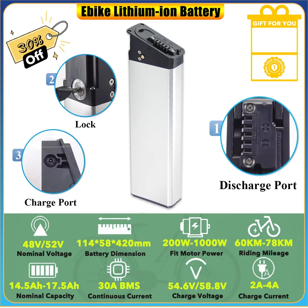 Cyrusher Bandit Folding Ebike Battery 48V 15Ah 16Ah 17.5Ah Lithium-ion Battery Pack
Cyrusher Bandit Folding Ebike Battery 48V 15Ah 16Ah 17.5Ah Lithium-ion Battery Pack