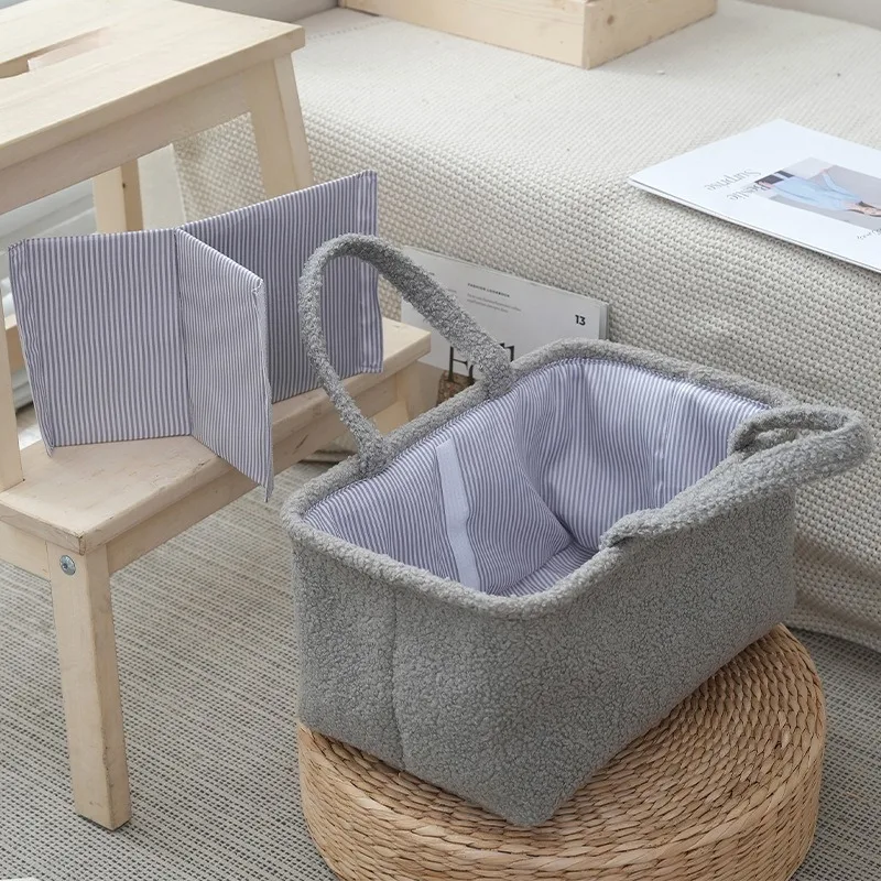 New Plush Storage Basket with Dividers for Home Clutter Organization
New Plush Storage Basket with Dividers for Home Clutter Organization