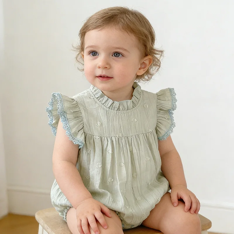 2026 New Summer Toddler Baby Girls Jumpsuit Flying Sleeve Cotton Solid Color Newborn Baby Girl Romper 0-24M Baby Girl Clothing
2026 New Summer Toddler Baby Girls Jumpsuit Flying Sleeve Cotton Solid Color Newborn Baby Girl Romper 0-24M Baby Girl Clothing