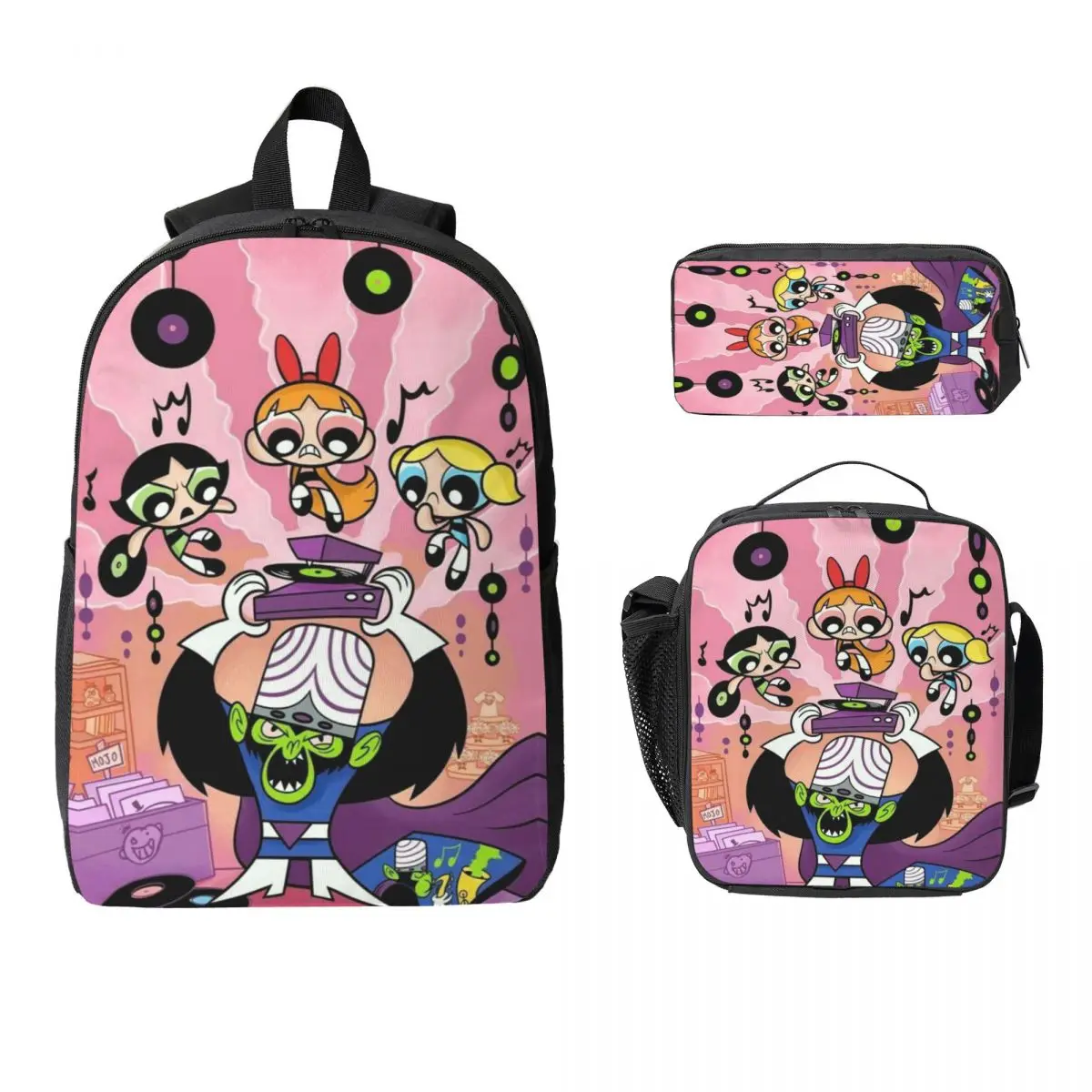 3Pcs Powerpuff Prints School bags Set for Children Pencil Boxes Backpack Sets with Lunch Box For School Students Knapsack
3Pcs Powerpuff Prints School bags Set for Children Pencil Boxes Backpack Sets with Lunch Box For School Students Knapsack