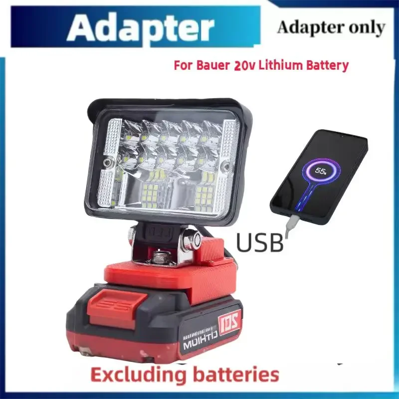 LED Wireless Work Light For Bauer 20v Lithium Batteries Flashlig USB Adapter Converter Lighting(No Batteries)
LED Wireless Work Light For Bauer 20v Lithium Batteries Flashlig USB Adapter Converter Lighting(No Batteries)