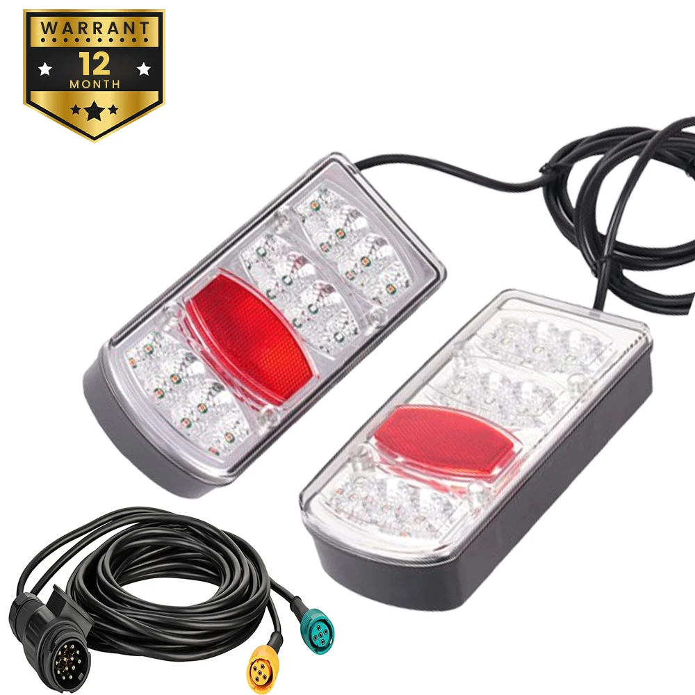 2PCS 12V LED Car Truck Trailer Tail Light Rear Stop Brake Light Signal Lamp 5.5 m Cable 13 Pin Plug Wiring Harness Caravan Lorry
2PCS 12V LED Car Truck Trailer Tail Light Rear Stop Brake Light Signal Lamp 5.5 m Cable 13 Pin Plug Wiring Harness Caravan Lorry