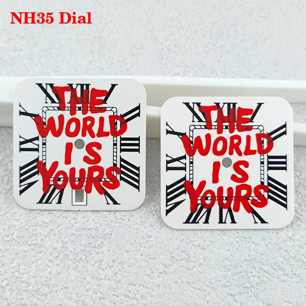 NH35 27mm Santos dial personalized dial with the words "The world belongs to you", suitable for NH35 movement watch accessories
NH35 27mm Santos dial personalized dial with the words "The world belongs to you", suitable for NH35 movement watch accessories