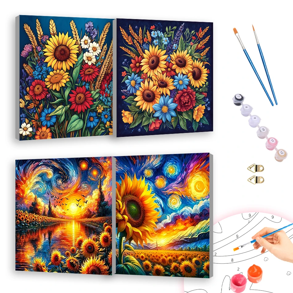 RUOPOTY Oil Painting By Numbers sunflower 20x20cm ready Frame Set For Beginner Simple Arts Crafts Drawing Gift Home Decoration
RUOPOTY Oil Painting By Numbers sunflower 20x20cm ready Frame Set For Beginner Simple Arts Crafts Drawing Gift Home Decoration