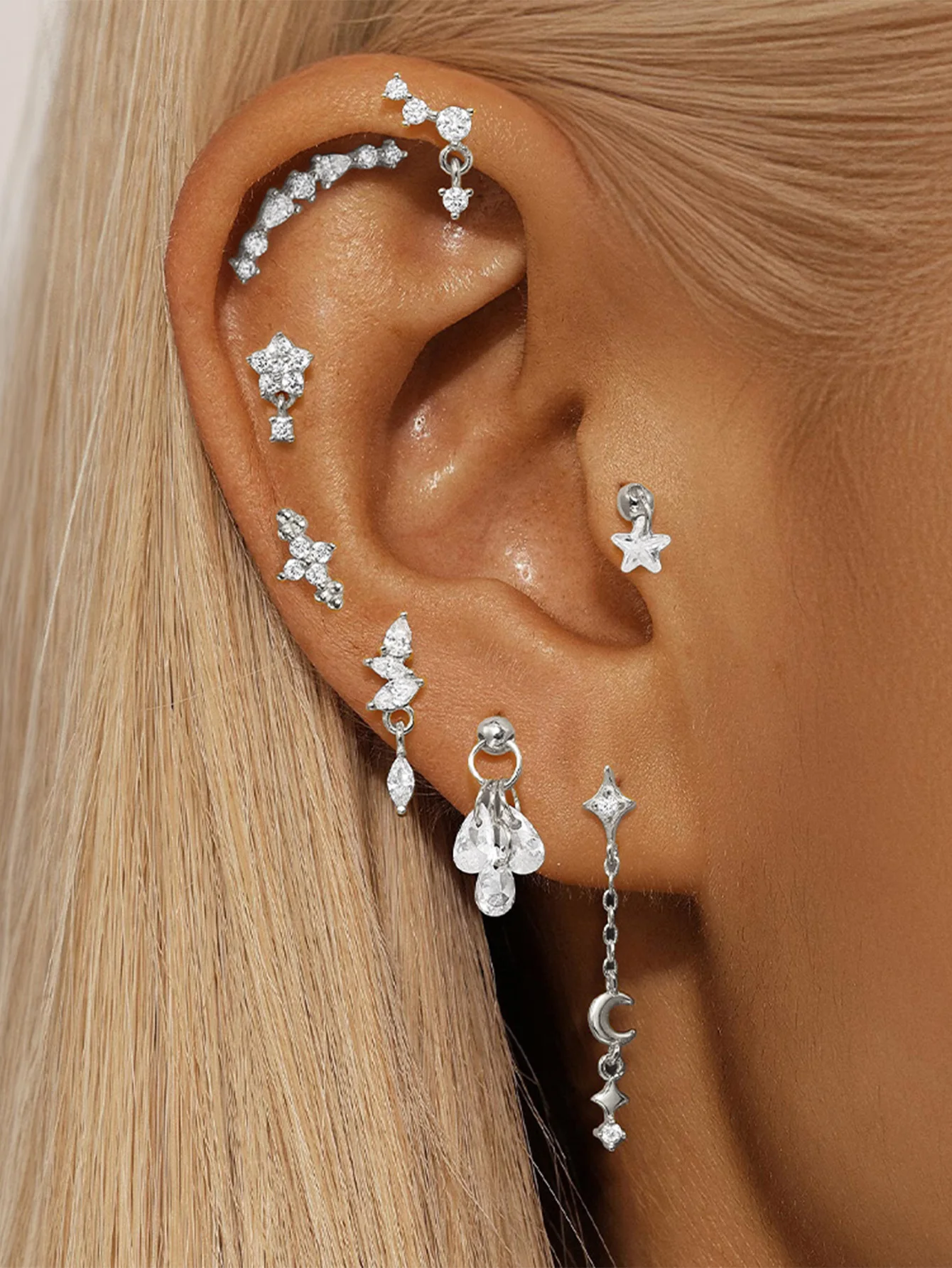 BOAKO 925 Sterling Silver Earrings 1pc For Women Geometric Zirconia Pendant Ins Style 18k Gold Charm Jewelry Gifts Hot Selling
BOAKO 925 Sterling Silver Earrings 1pc For Women Geometric Zirconia Pendant Ins Style 18k Gold Charm Jewelry Gifts Hot Selling