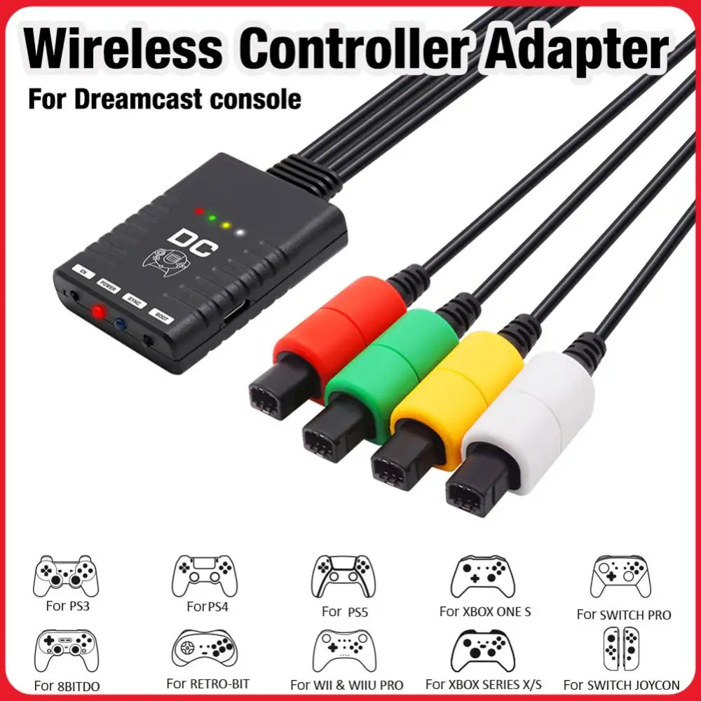 BlueRetro Gamepad Converter Adapter Reset Button Controllers Adapter Multiplayer Wireless Controller Adapter for PS3/ Console