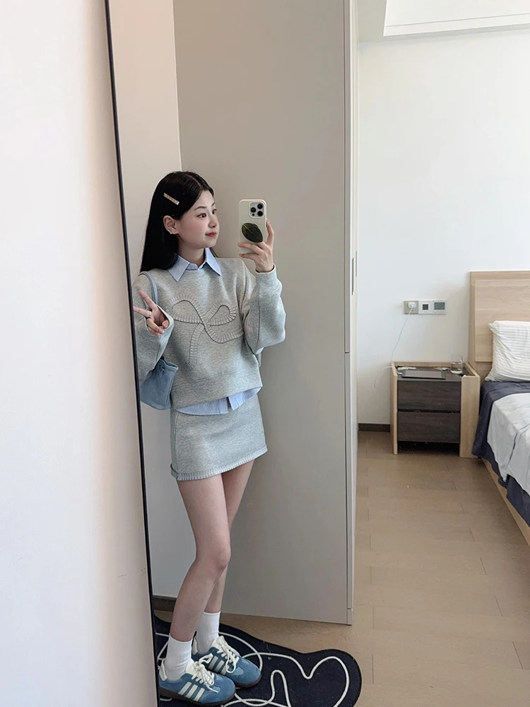 Early Autumn Korean Sle Small Size Hoodie Skirt Women's Casual College Sle Slimming Spor Faion Set Long Sve Crew Ne
Early Autumn Korean Sle Small Size Hoodie Skirt Women's Casual College Sle Slimming Spor Faion Set Long Sve Crew Ne