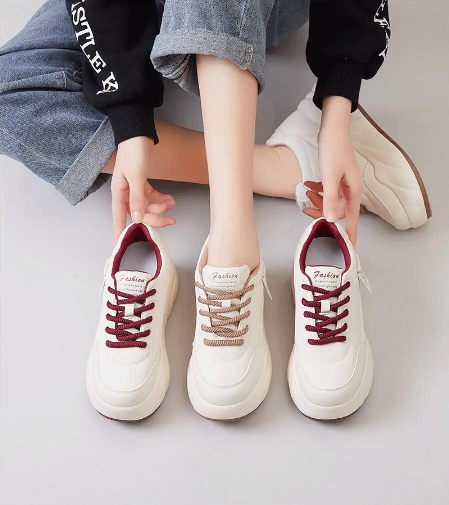 New Women's 6.5cm Platform Sneakers Large Size Casual Sports Board Shoes Spring 2026 Lace-Up White
New Women's 6.5cm Platform Sneakers Large Size Casual Sports Board Shoes Spring 2026 Lace-Up White