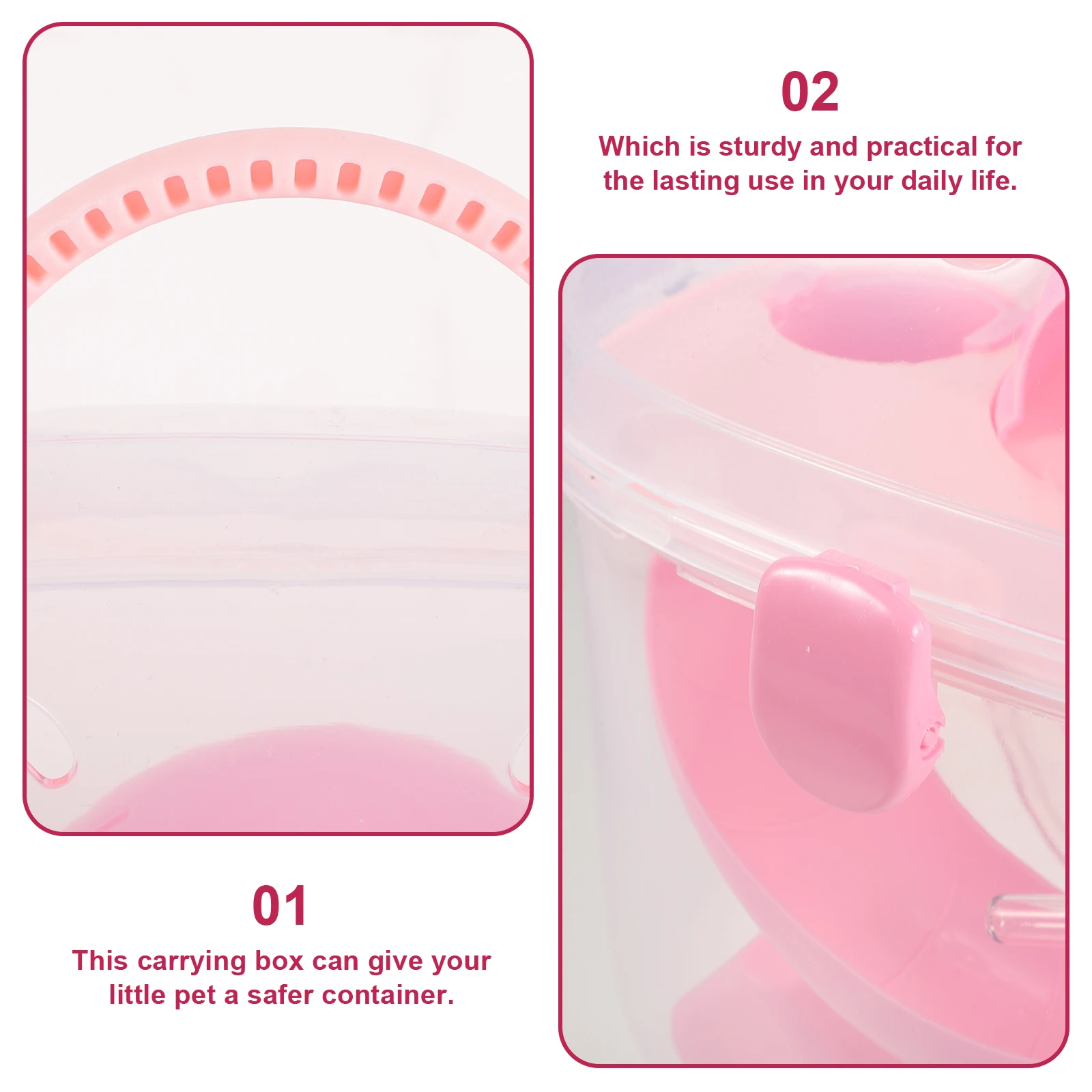 Portable Cage Hamster Travel for Small Pets Carry Animal Carrier Carrying Case with Handle Supply Plastic Box
Portable Cage Hamster Travel for Small Pets Carry Animal Carrier Carrying Case with Handle Supply Plastic Box