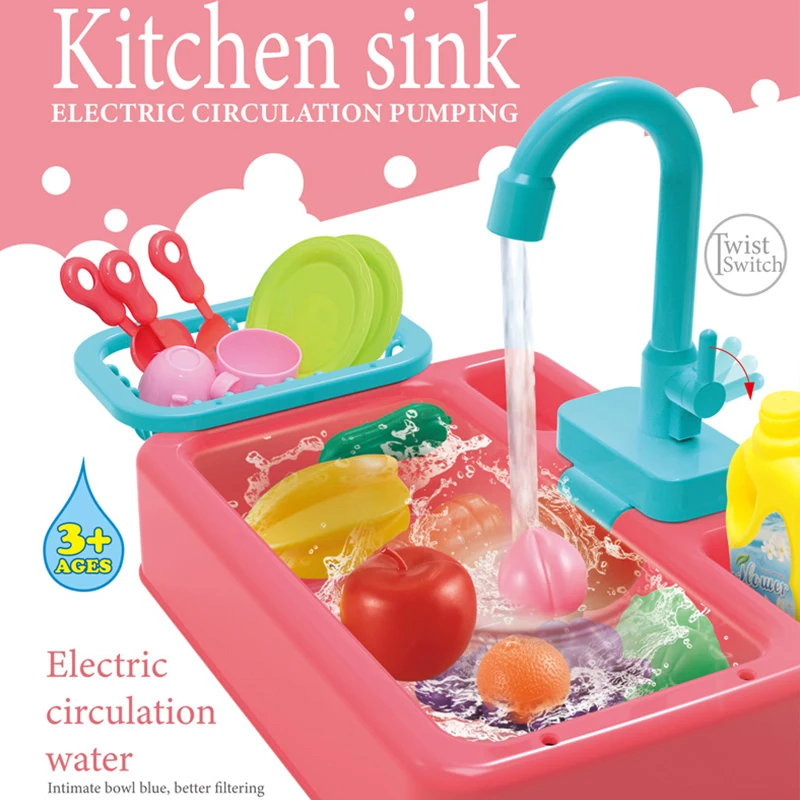 Kids Toys Kitchen Toys Sink Pretend Play House Game Simulation Electric Dishwashing Sink Toy Set Kitchen Food Set For Girls Toys
Kids Toys Kitchen Toys Sink Pretend Play House Game Simulation Electric Dishwashing Sink Toy Set Kitchen Food Set For Girls Toys