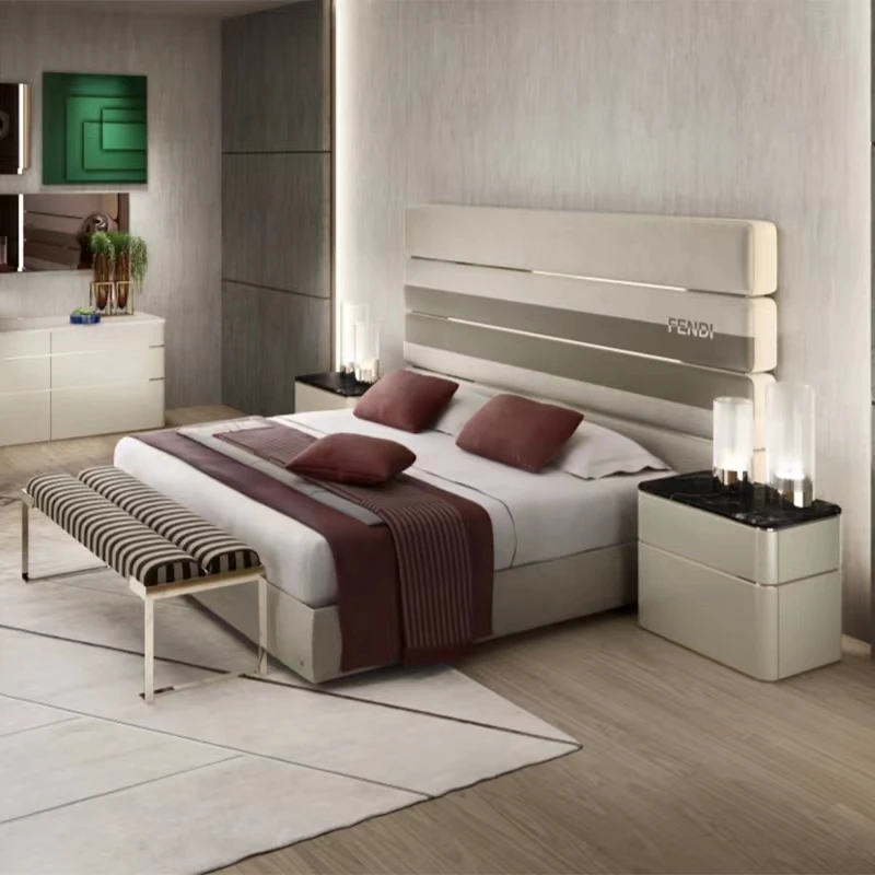 Luxury Double Bed For Bedroom Wood Furniture Suitable For Upscale Hotels And Villas Bed Headboard Lit 2 Personnes King Size Bed
Luxury Double Bed For Bedroom Wood Furniture Suitable For Upscale Hotels And Villas Bed Headboard Lit 2 Personnes King Size Bed