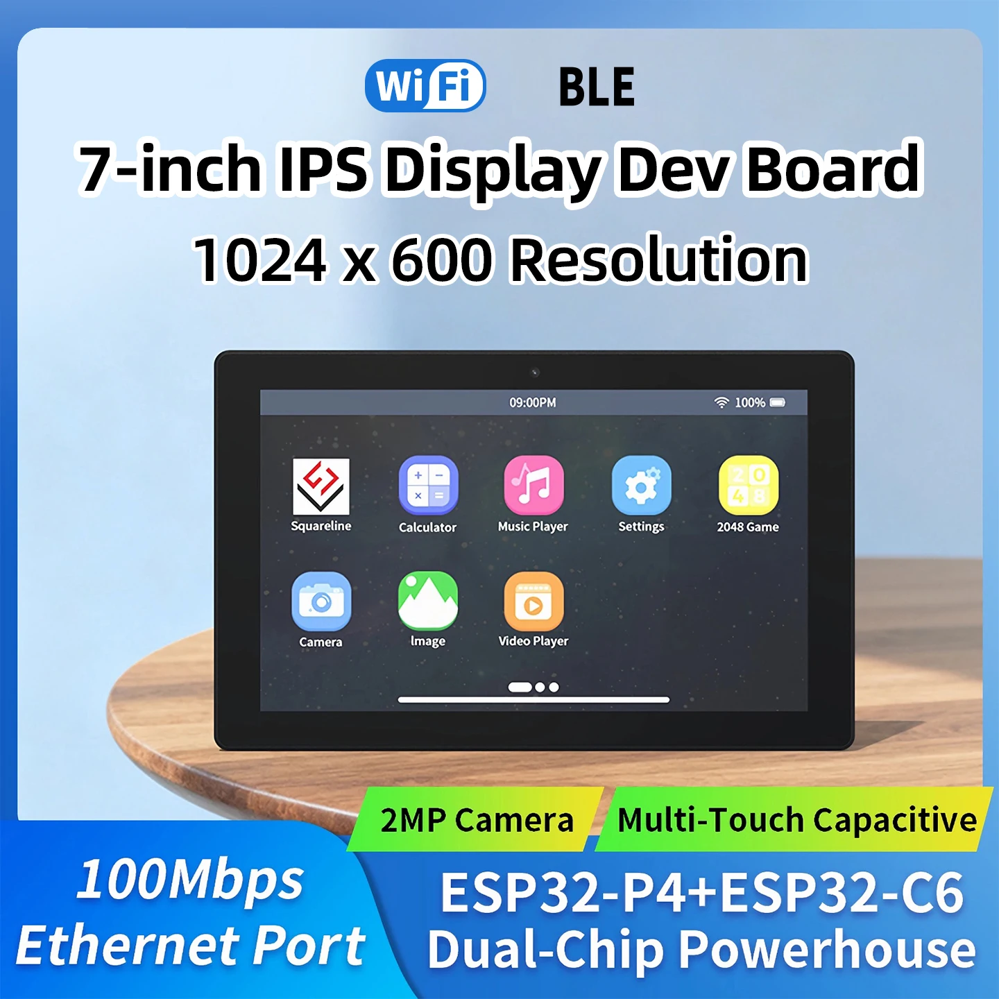ESP32-P4 ESP32-C6 Development Board WiFi 6 BT BLE5 7 Inch IPS Touch Screen Smart Display 100Mbps Ethernet 2MP Camera RISC-V MCU
ESP32-P4 ESP32-C6 Development Board WiFi 6 BT BLE5 7 Inch IPS Touch Screen Smart Display 100Mbps Ethernet 2MP Camera RISC-V MCU