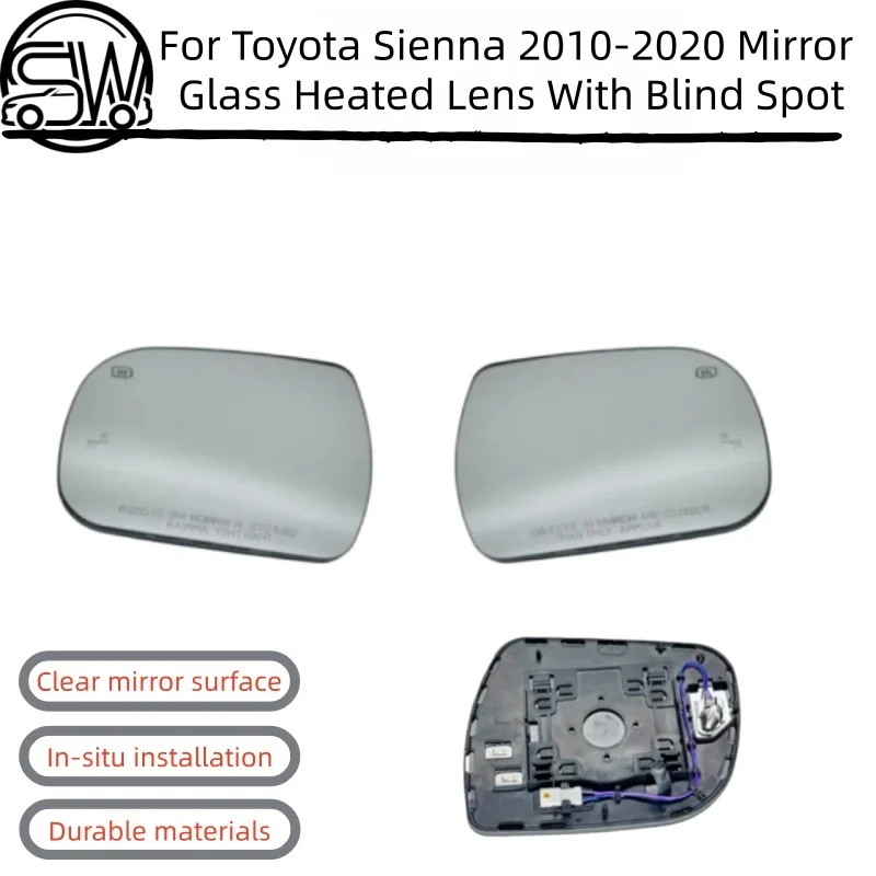 For Toyota Sienna 2010-2020 Wing Door Side Rearview Mirror Glass Heated Lens With Blind Spot
For Toyota Sienna 2010-2020 Wing Door Side Rearview Mirror Glass Heated Lens With Blind Spot