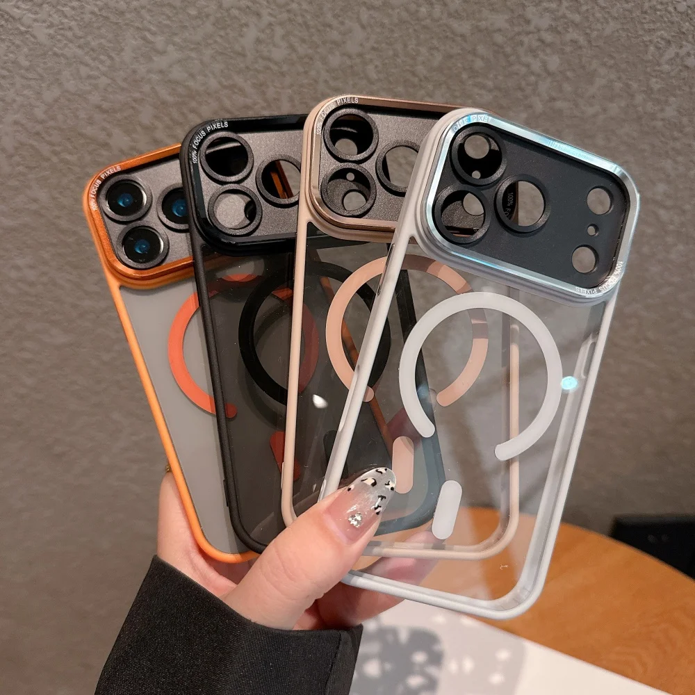 Business Transparent for Magsafe Case for iPhone 17 16 15 14 13 12 11 17 Pro Max Plating Camera Protection Cover for iPhone Air
Business Transparent for Magsafe Case for iPhone 17 16 15 14 13 12 11 17 Pro Max Plating Camera Protection Cover for iPhone Air