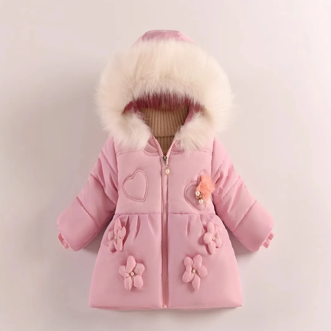 Autumn-Winter Style Girls' Cotton Coat Children's Autumn-Winter Coat Winter Parka with Large Fur Collar Warm Cotton Coat
Autumn-Winter Style Girls' Cotton Coat Children's Autumn-Winter Coat Winter Parka with Large Fur Collar Warm Cotton Coat