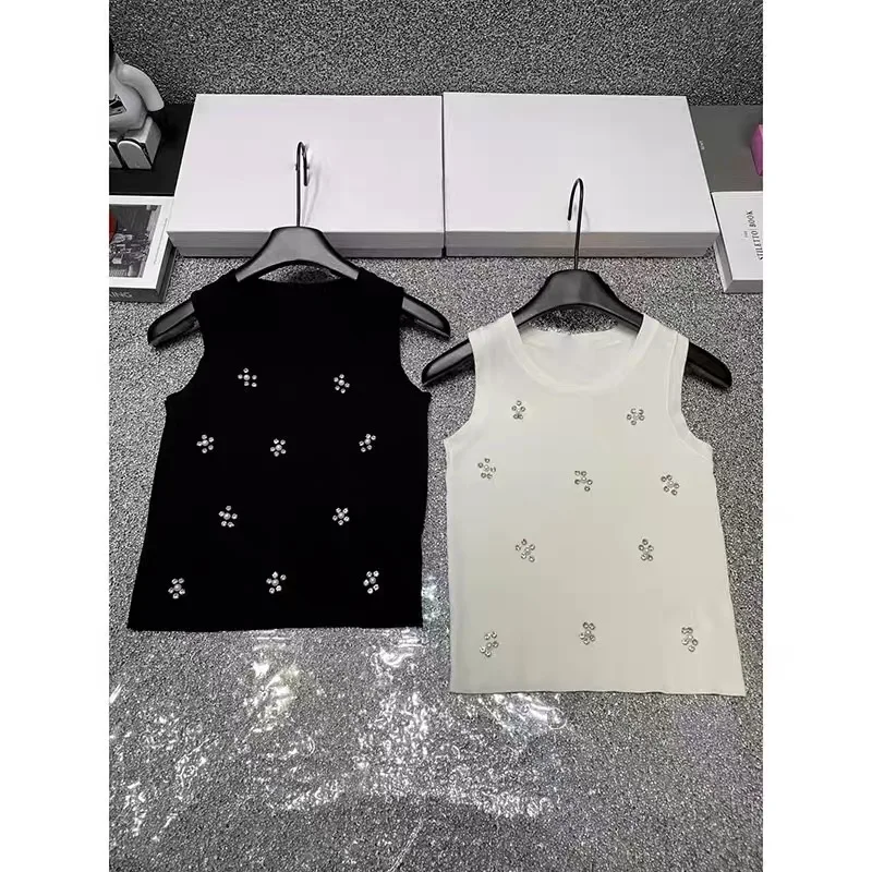 Summer New Chic Diamonds Slim O-neck Tanks Women Vintage Versatile Sleeveless Knitted Tops
Summer New Chic Diamonds Slim O-neck Tanks Women Vintage Versatile Sleeveless Knitted Tops
