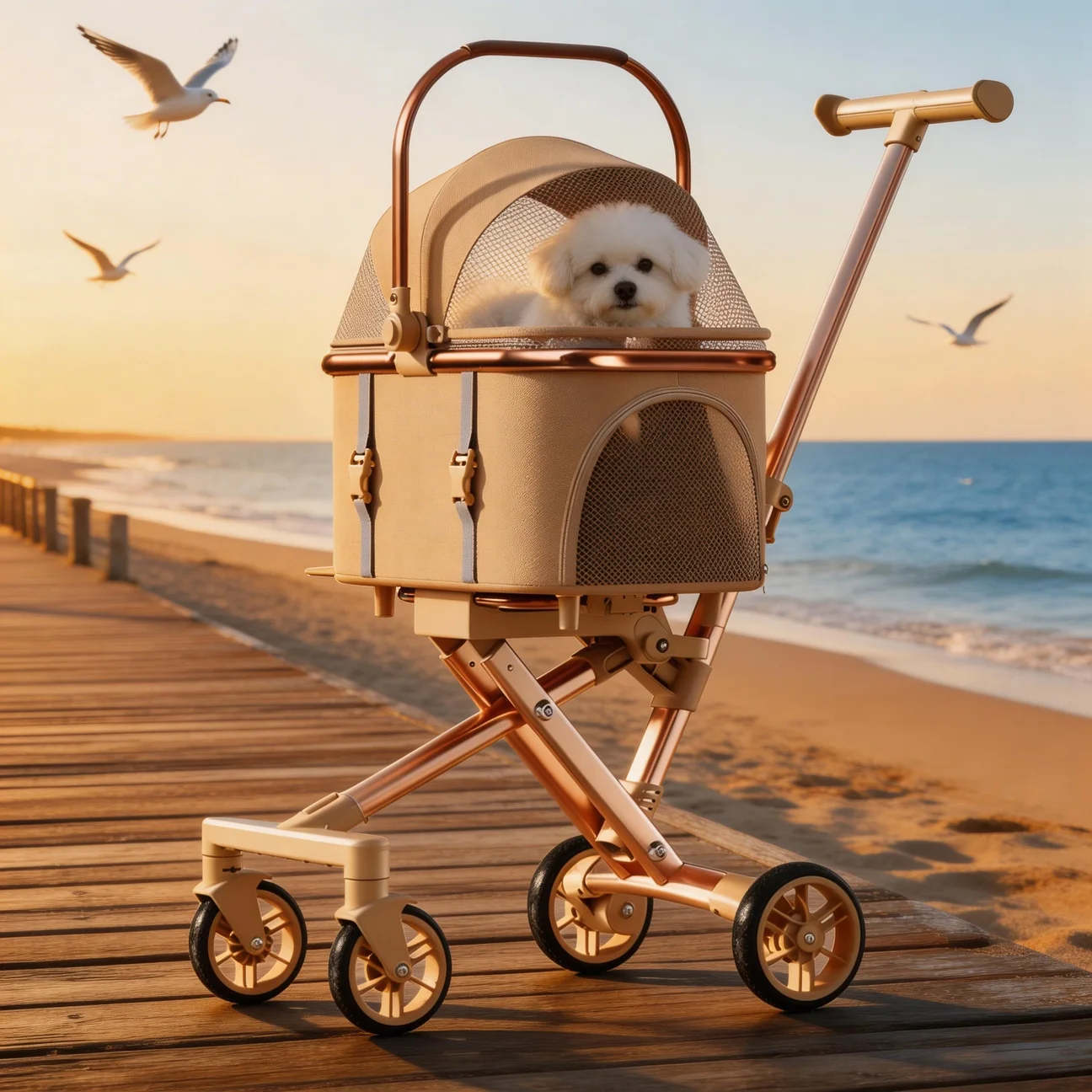 Detachable Foldable 4-Wheel Aluminum Alloy Pet Travel Stroller Large Capacity Comfortable Portable for Cats Dogs Small Animals
Detachable Foldable 4-Wheel Aluminum Alloy Pet Travel Stroller Large Capacity Comfortable Portable for Cats Dogs Small Animals