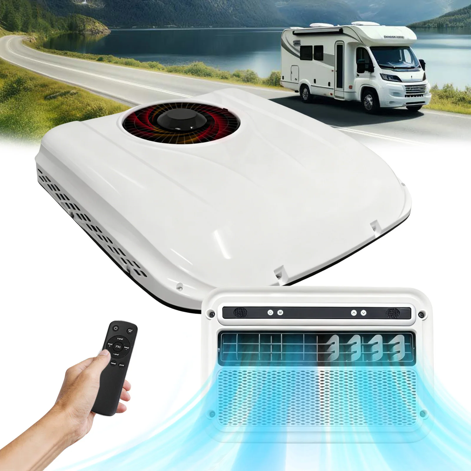 Treeligo 12V RV Air Conditioner Electric Rooftop Parking AC High efficiency, energy saving, enhanced comfort, rapid cooling For RVs/Trucks/Motorhomes/Camper Vans/SUVs/Caravans
Treeligo 12V RV Air Conditioner Electric Rooftop Parking AC High efficiency, energy saving, enhanced comfort, rapid cooling For RVs/Trucks/Motorhomes/Camper Vans/SUVs/Caravans
