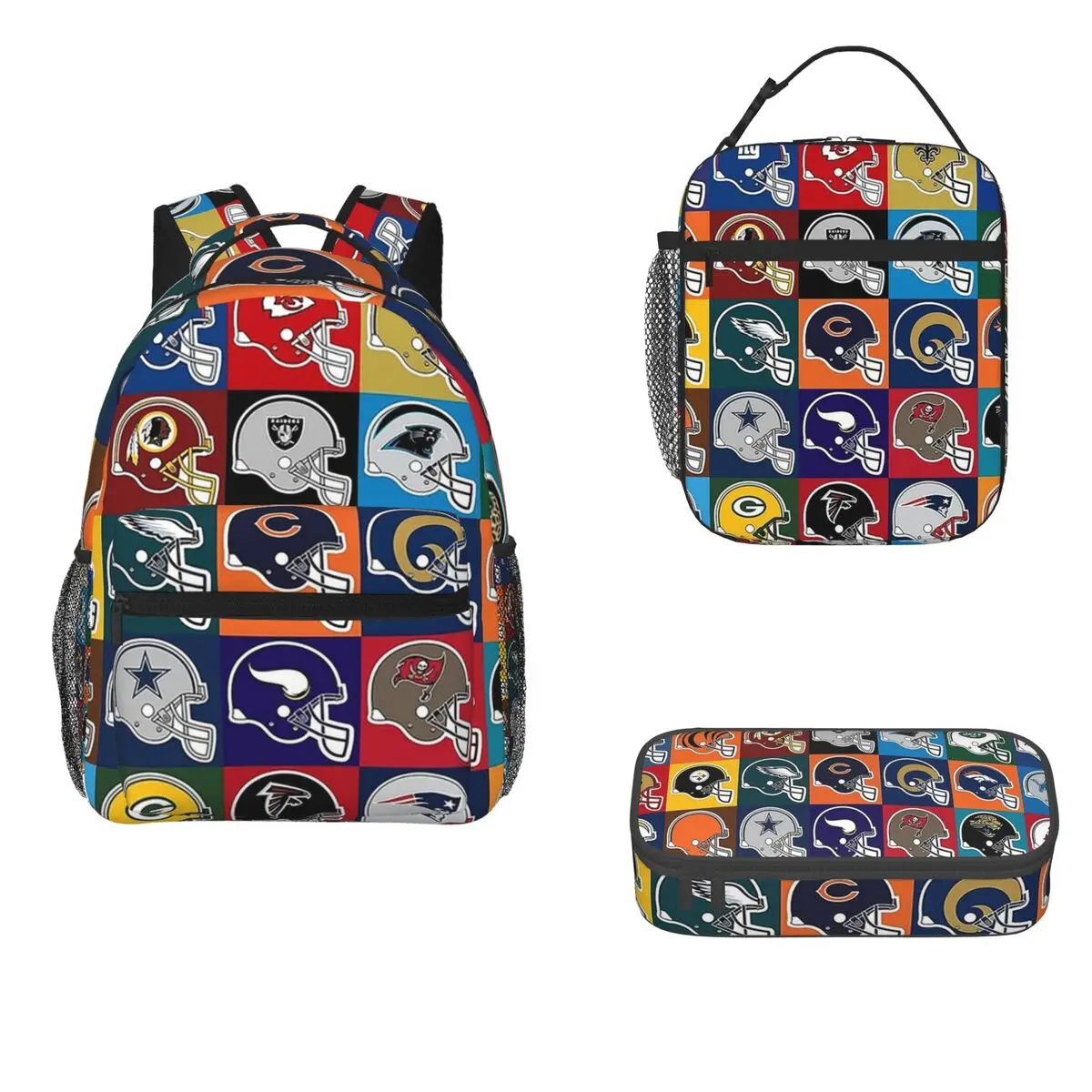 American Football Poster Backpacks Boys Girls Bookbag Students School Bags Cartoon Rucksack Lunch Bag Pen Bag Three-Piece Set
American Football Poster Backpacks Boys Girls Bookbag Students School Bags Cartoon Rucksack Lunch Bag Pen Bag Three-Piece Set