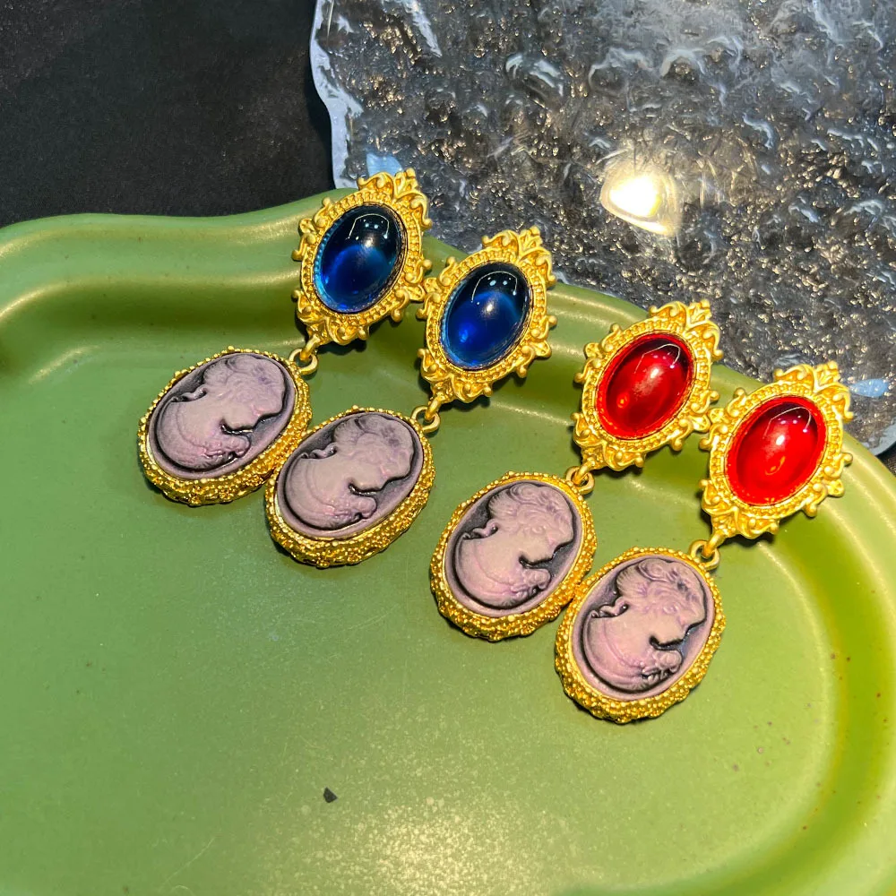 DIY accessories Retro earrings, copper-plated real gold, elegant light luxury, advanced sense modification, face shape, Cameo ma
DIY accessories Retro earrings, copper-plated real gold, elegant light luxury, advanced sense modification, face shape, Cameo ma