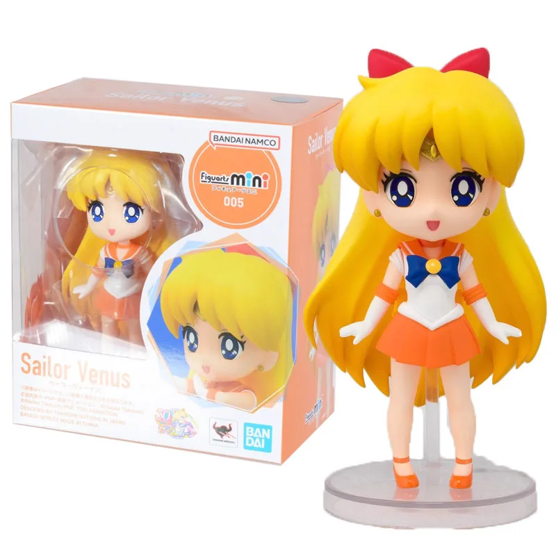 Bandai Figuarts мини оригинальный Sailor Venus Sailor Moon модель комплект экшн-фигурки игрушки для детей Коллекционный подарок украшение для рабочего стола 
Bandai Figuarts мини оригинальный Sailor Venus Sailor Moon модель комплект экшн-фигурки игрушки для детей Коллекционный подарок украшение для рабочего стола