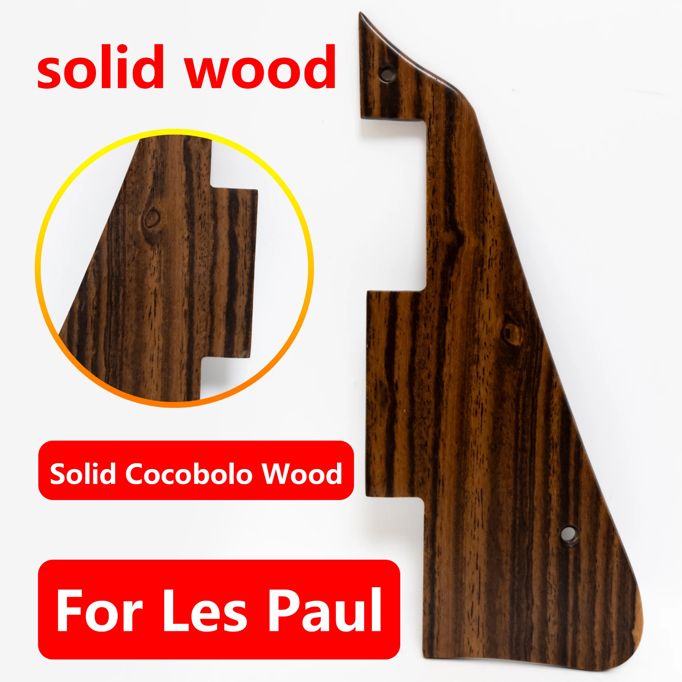 Electric Guitar Pickguard Solid Cocobolo Wood Pickguard for LP Style Guitar, Handmade Scratch Plate Replacement
Electric Guitar Pickguard Solid Cocobolo Wood Pickguard for LP Style Guitar, Handmade Scratch Plate Replacement
