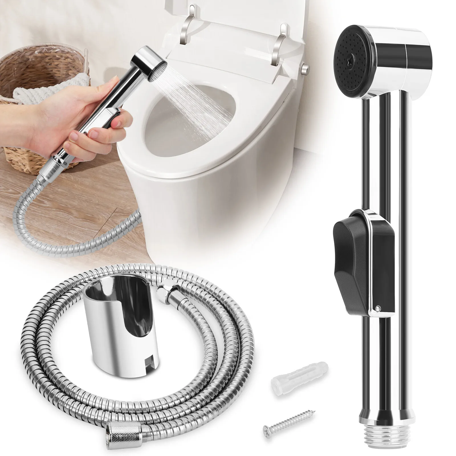 Toilet Shattaf Adapter Hose Bidet Sprayer Stainless Steel Handheld Shower Head
Toilet Shattaf Adapter Hose Bidet Sprayer Stainless Steel Handheld Shower Head