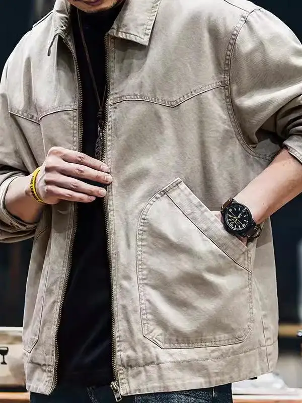 Американская верхняя уличная тяжелая рабочая одежда из чистого хлопка, мужская весенне-осенняя новая структура Sle, лоскутное винтажное рабочее платье...
Американская верхняя уличная тяжелая рабочая одежда из чистого хлопка, мужская весенне-осенняя новая структура Sle, лоскутное винтажное рабочее платье...