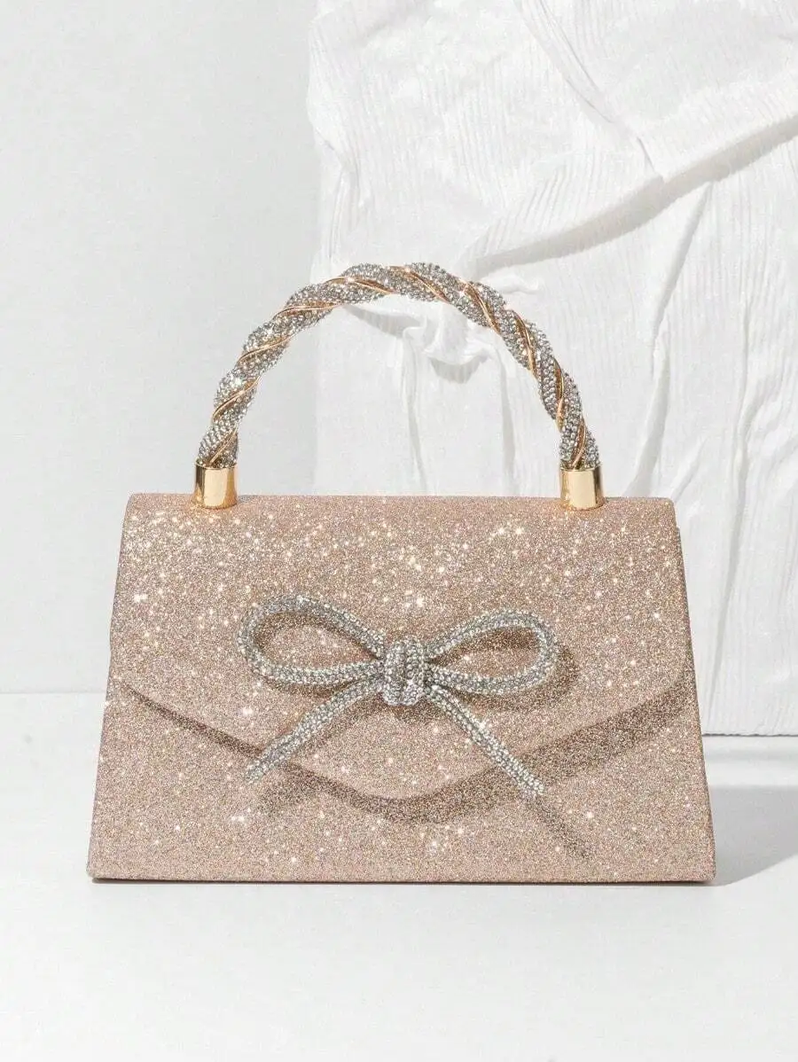 Rhinestone Clutch Purse With Bow Knot Top Handle Evening Bag For Party Wedding Prom
Rhinestone Clutch Purse With Bow Knot Top Handle Evening Bag For Party Wedding Prom