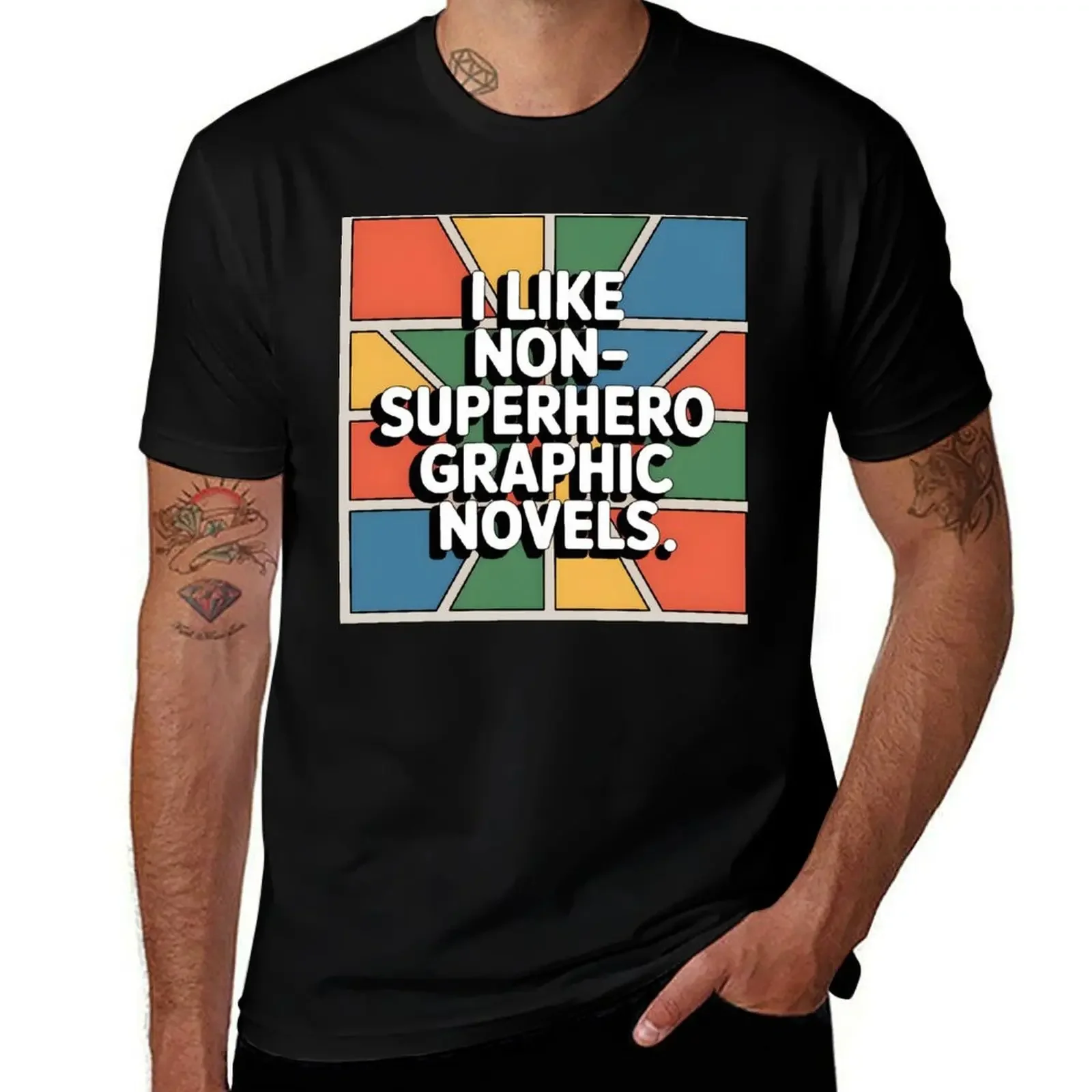 I like non-superhero graphic novels T-Shirt summer clothes anime blue archive plain white t shirts men
I like non-superhero graphic novels T-Shirt summer clothes anime blue archive plain white t shirts men