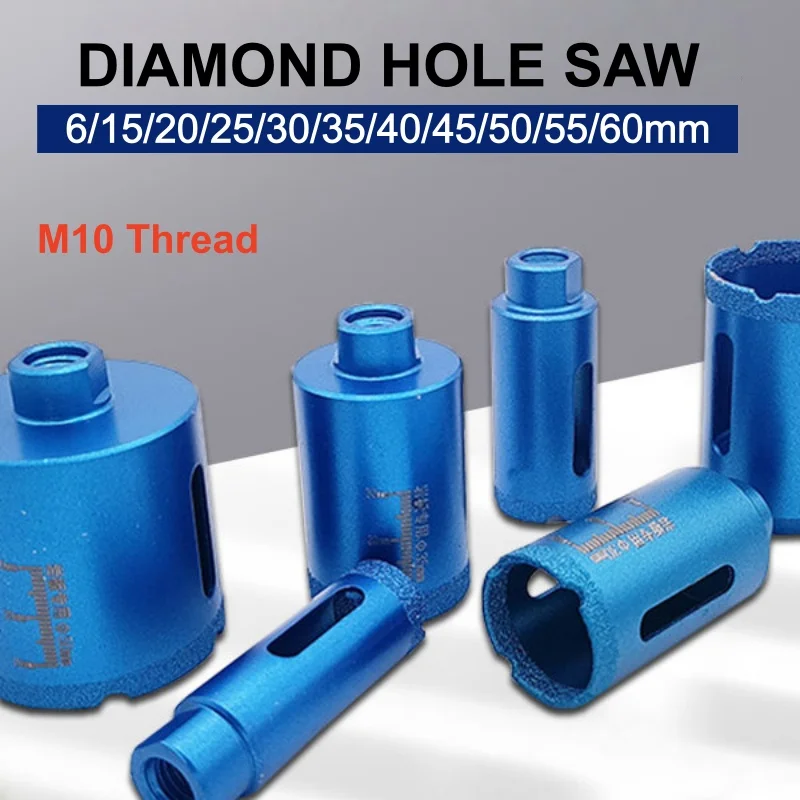 M10 Diamond Hole Saw Bit Diamond Drilling Core Bit for Drilling Porcelain Granite Stone Marble,6/15/20/25/30/35/40/45/50/55/60mm
M10 Diamond Hole Saw Bit Diamond Drilling Core Bit for Drilling Porcelain Granite Stone Marble,6/15/20/25/30/35/40/45/50/55/60mm