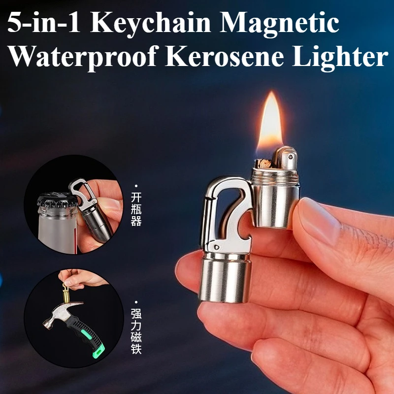 New Multifunctional Portable Metal Key Pendant Lighter Mini Magnetic Bottle Opener Waterproof Lighter Cigarette Accessories
New Multifunctional Portable Metal Key Pendant Lighter Mini Magnetic Bottle Opener Waterproof Lighter Cigarette Accessories