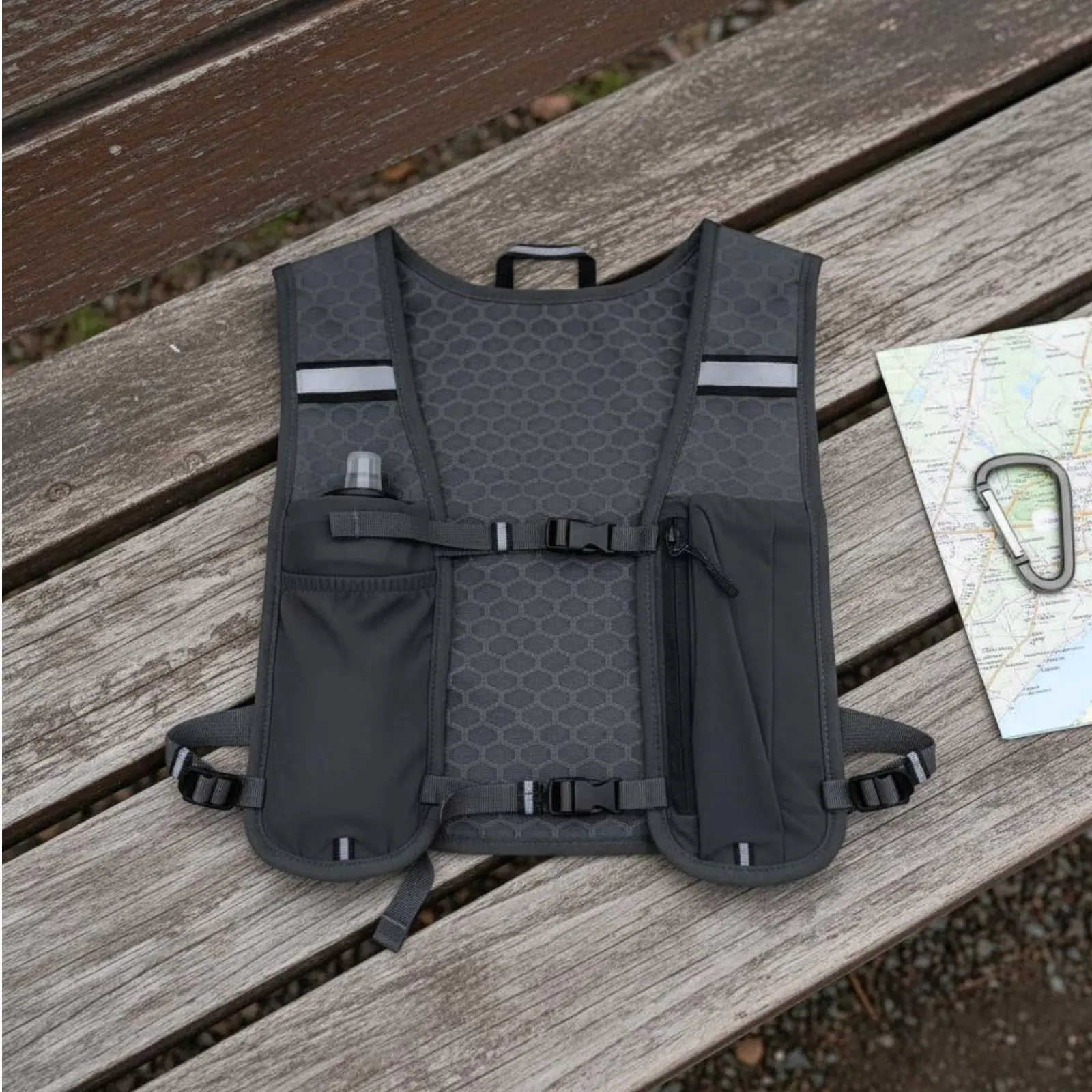 Water Bottle Vest Pack Multiple Pockets Running Hydration Vest Outdoor Gear Adjustable Fit Breathable for Cyclists, Cycling
Water Bottle Vest Pack Multiple Pockets Running Hydration Vest Outdoor Gear Adjustable Fit Breathable for Cyclists, Cycling