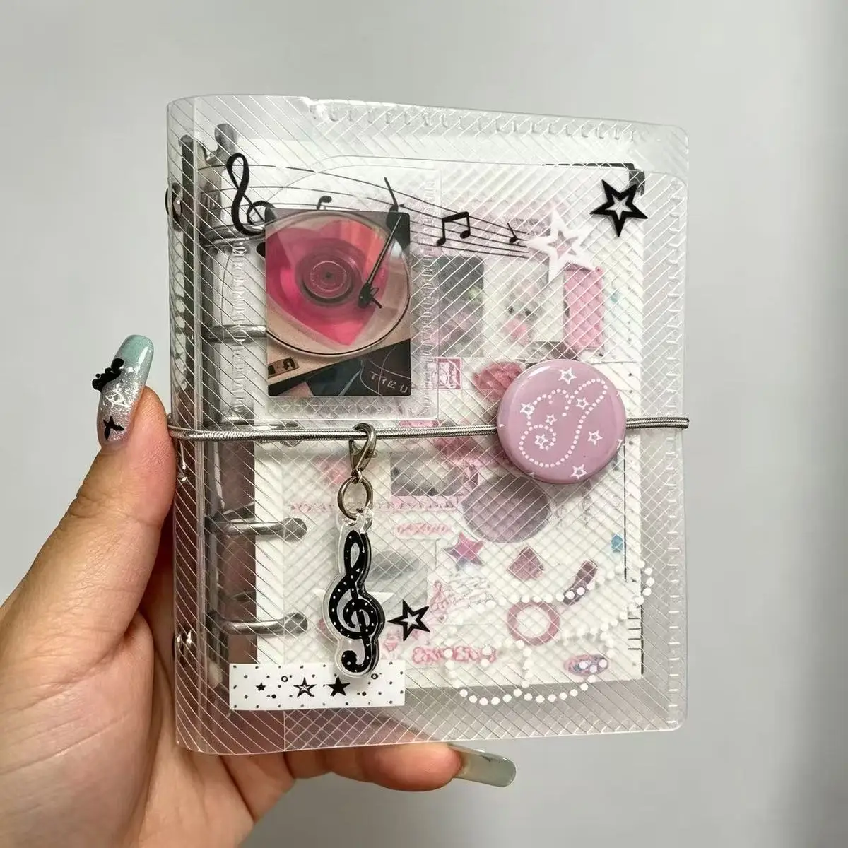 M5 Portable Tri-fold Loose Leaf Binder Clear PP Cover Notebook for Photocard Storage Daily Journal Stationery
M5 Portable Tri-fold Loose Leaf Binder Clear PP Cover Notebook for Photocard Storage Daily Journal Stationery